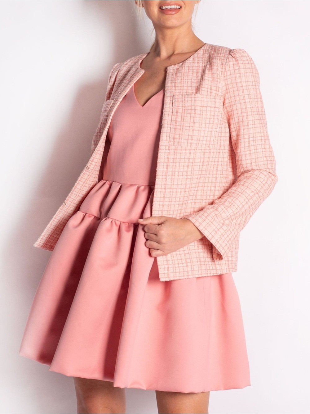 Camilyn Beth Pink Tweed Jacket